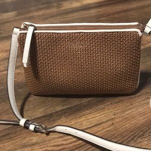 Kate Spade ♠️ White Wicker Crossbody